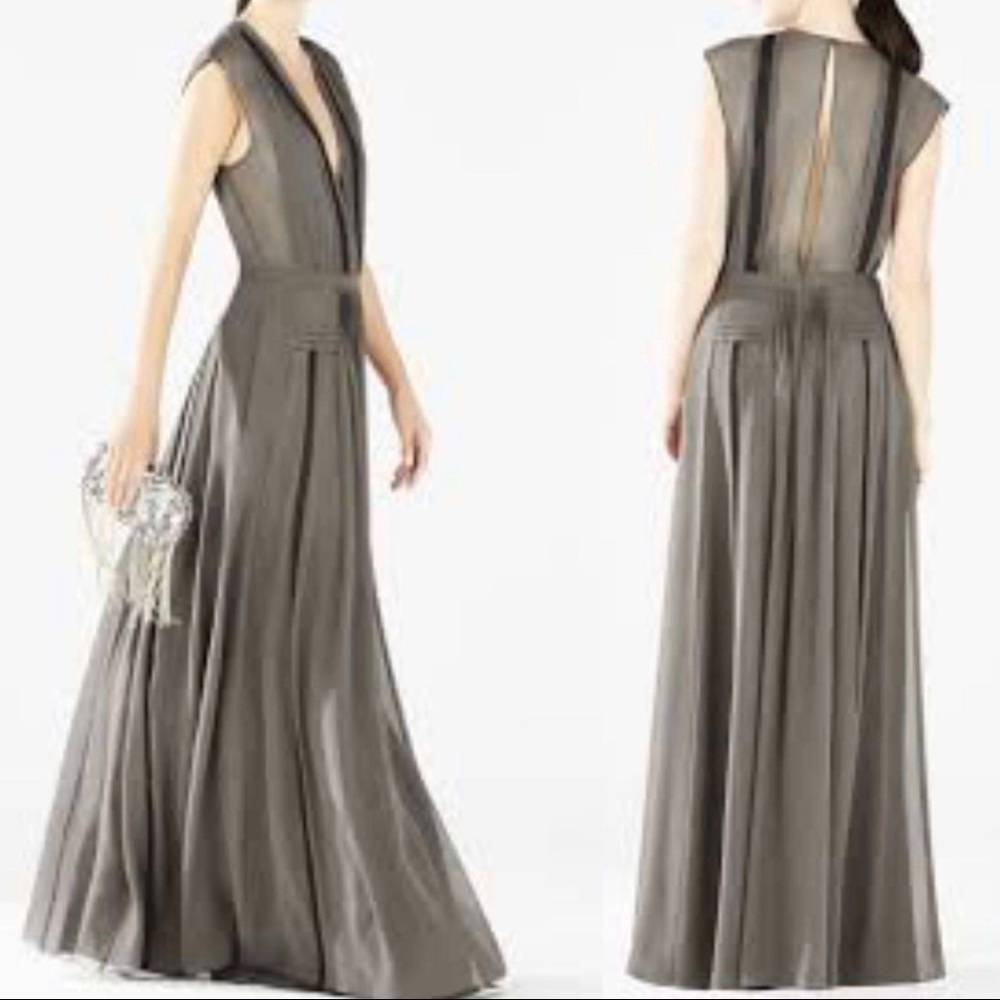 BCBGMAXAZRIA Runway Antonela V-Neck Maxi Dress